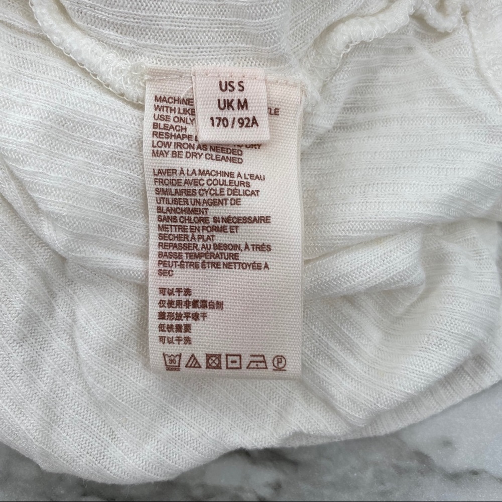 Free People NWT Set To Stun Tunic Top Long Sleeve V Neck Hi Low White Small New - Picture 6 of 7